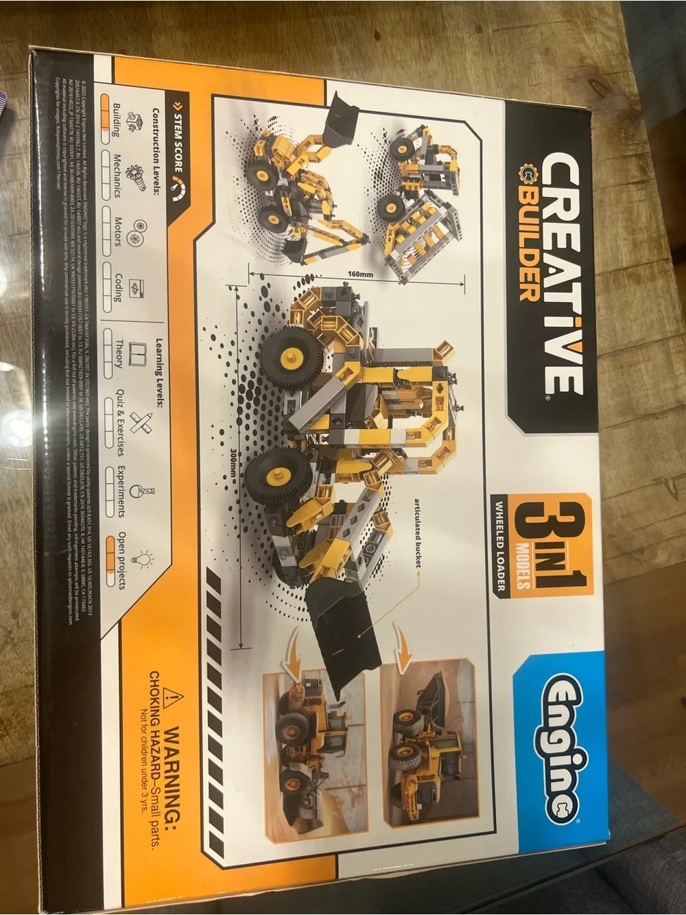 Engino Creative Builder 3-in-1 Wheeled Loader trucks STEM building kit